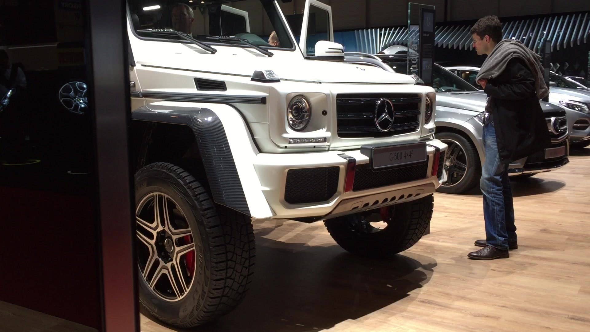 A look at the Mercedes-Benz G500 4x4 at the 2015 Geneva Motor Show.