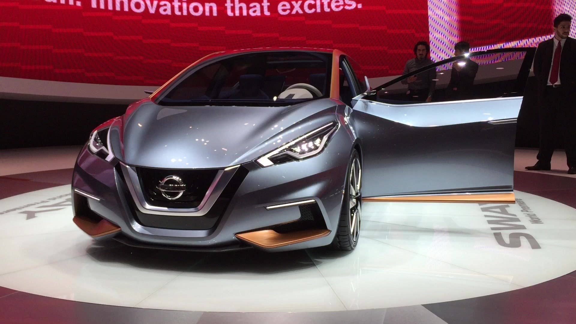 A look at the Nissan Sway concept at the 2015 Geneva Motor Show.