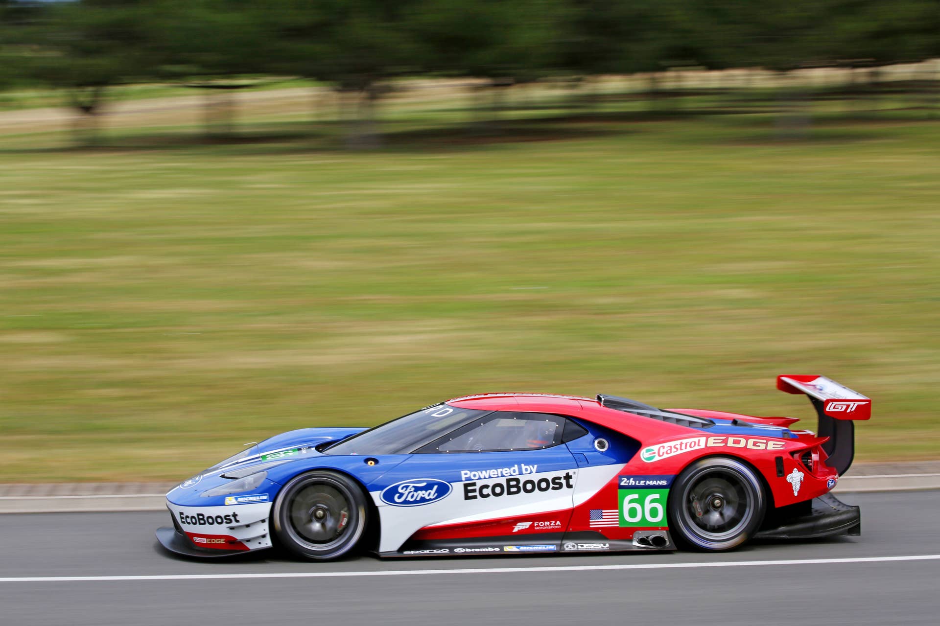 Ford GT LM GTE Pro on track side