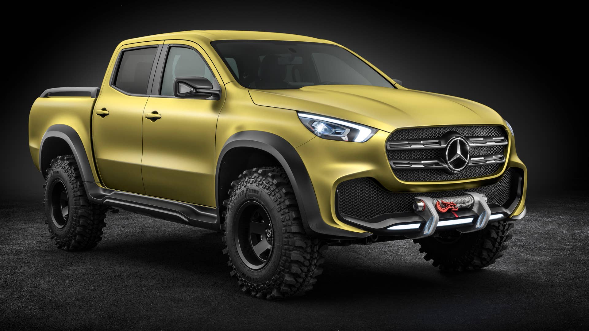 Mercedes-Benz Concept X-CLASS powerful adventurer â Exterieur, Lemonaxmetallic ; Mercedes-Benz Concept X-CLASS powerful adventurer â Exterior, Lemonax metallic;