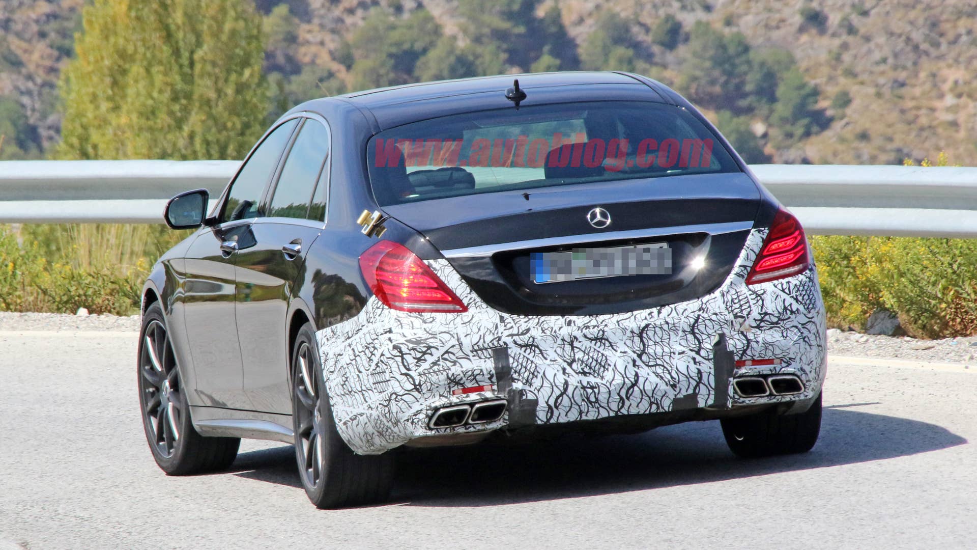 2018 Mercedes-AMG S63 Sedan Spy Shots Rear End Exterior