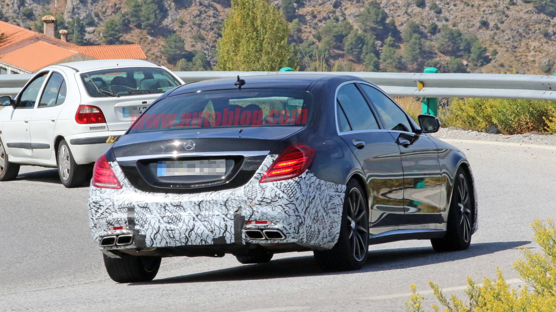 2018 Mercedes-AMG S63 Sedan Spy Shots Rear End Exterior