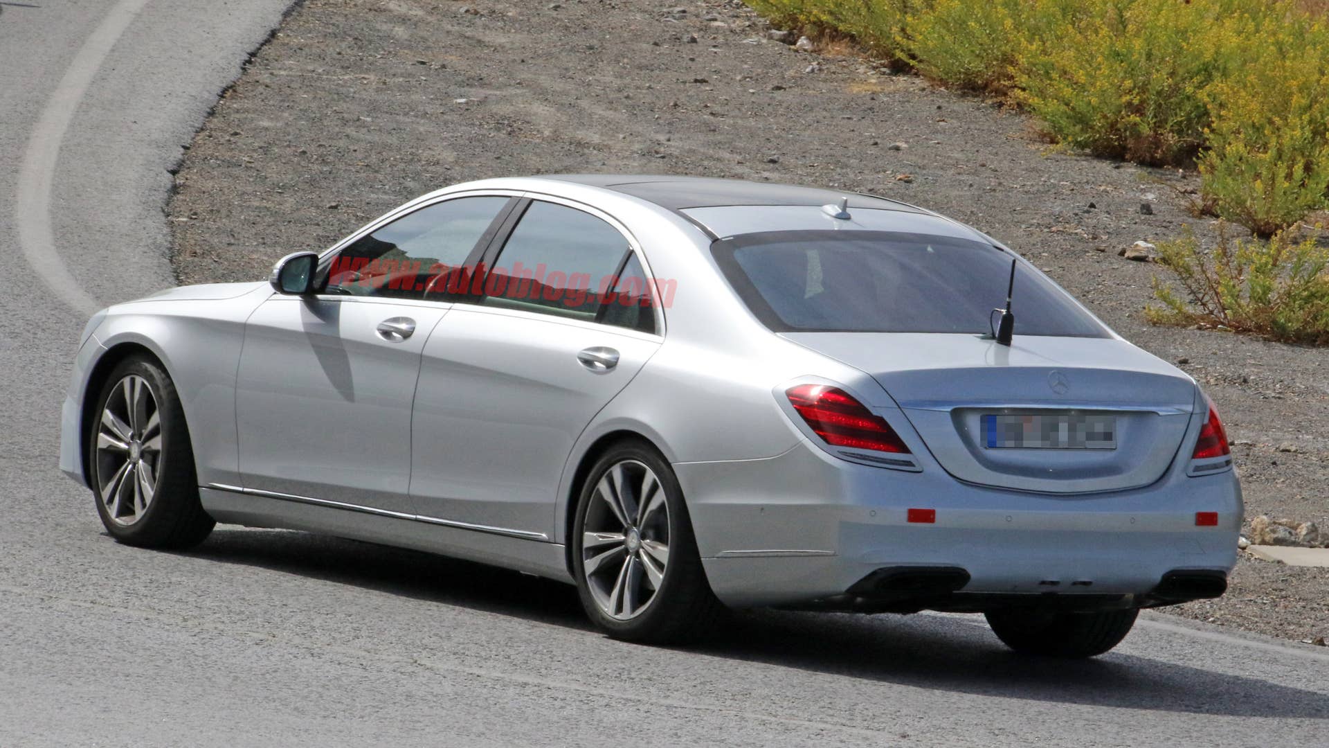 2018 Mercedes-Benz S-Class Sedan Spy Shots Rear Three Quarter Exterior