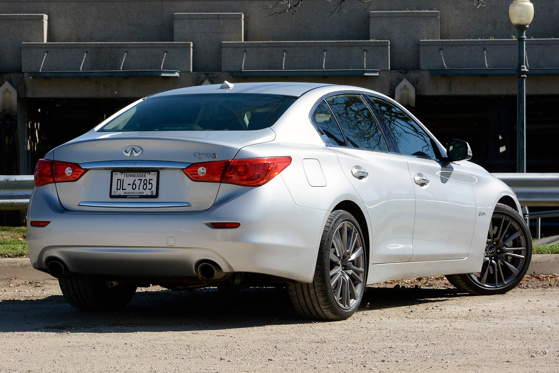 2016 Infiniti Q50 Red Sport 400 rear 3/4 view