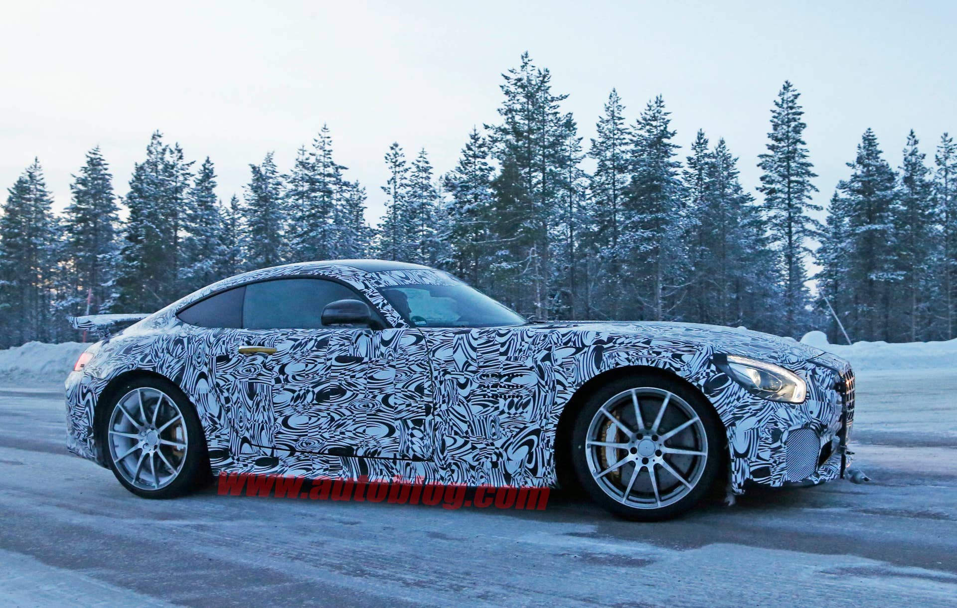 Mercedes-AMG GT R cold weather spied
