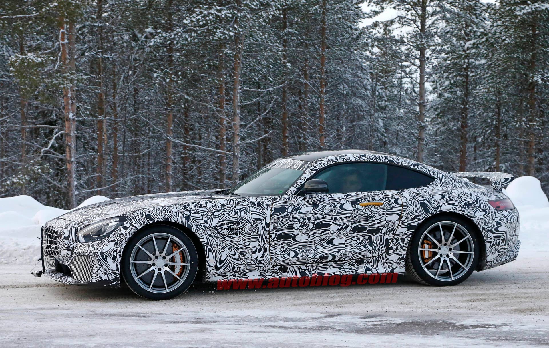 Mercedes-AMG GT R cold weather testing side
