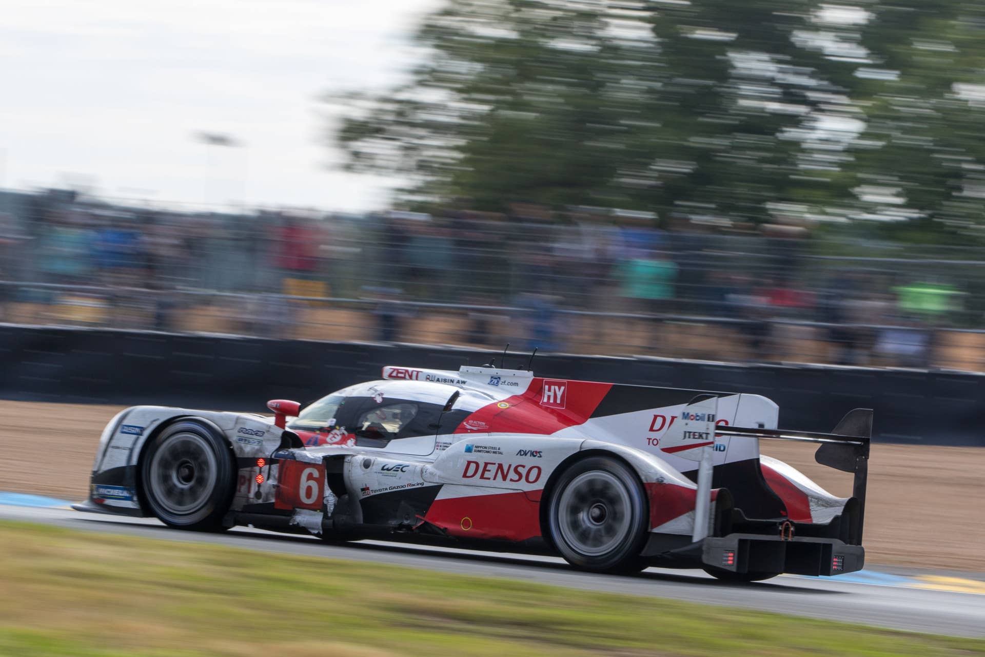 LE MANS, FRANCE - JUNE 19: The #6 Toyota TS050 of Stephane Sarrazin, of France, Mike Conway of Great Britain, and Kamui Kobayashi, of Japan, races on the track during the 24 Hours of Le Mans on June 18, 2016 in Le Mans, France. (Photo by Brian Cleary/Getty Images)