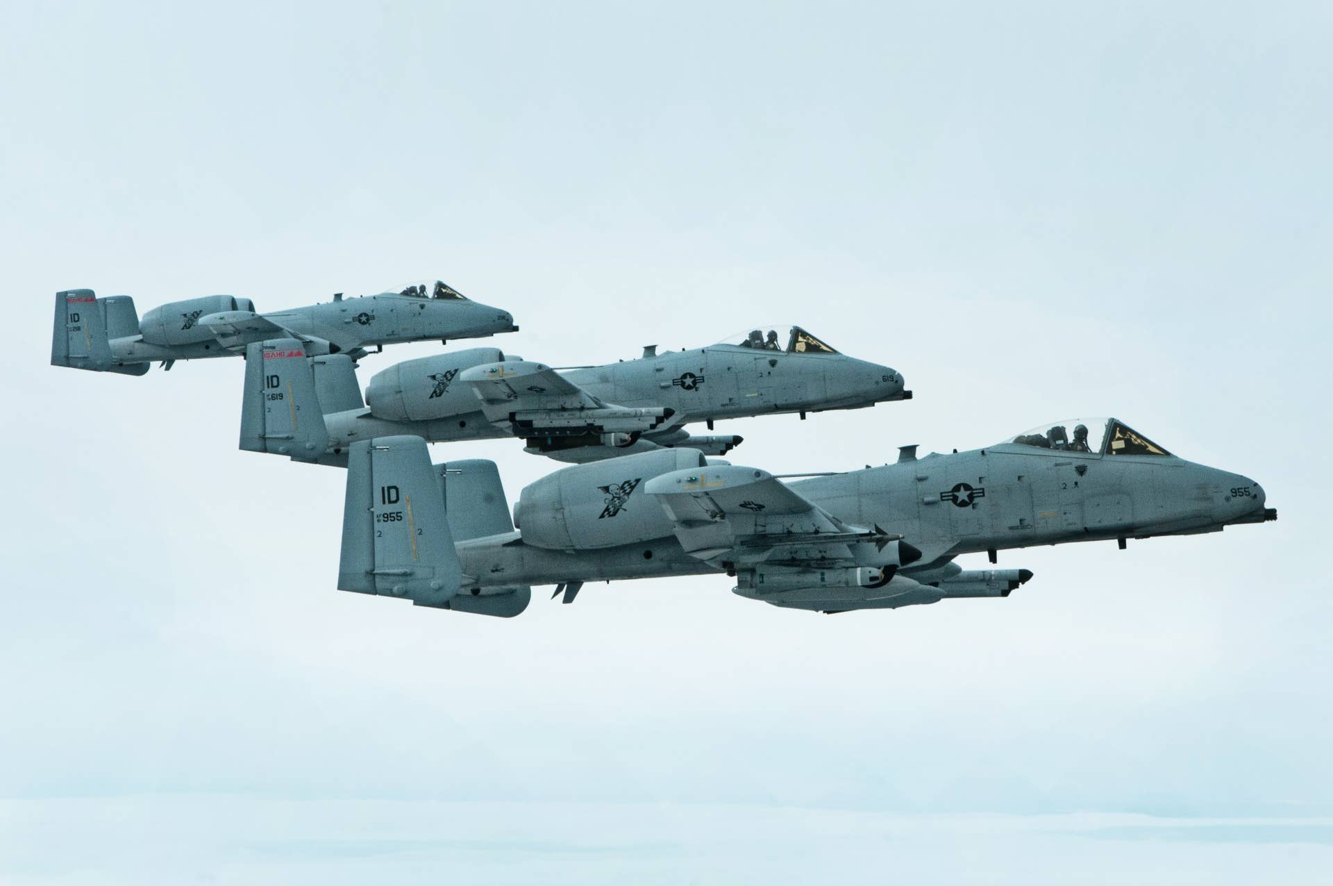 BROOKLYN, MI - AUGUST 15: A-10 Warthogs planes perform a fluover during the NASCAR Sprint Cup Series CARFAX 400 at Michigan International Speedway on August 15, 2010 in Brooklyn, Michigan. (Photo by Rusty Jarrett/Getty Images for NASCAR)