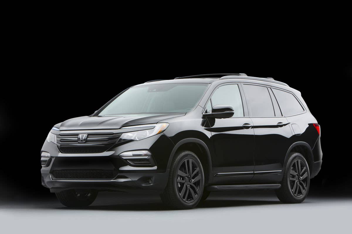 2016 honda pilot elite concept black edition front three quarters