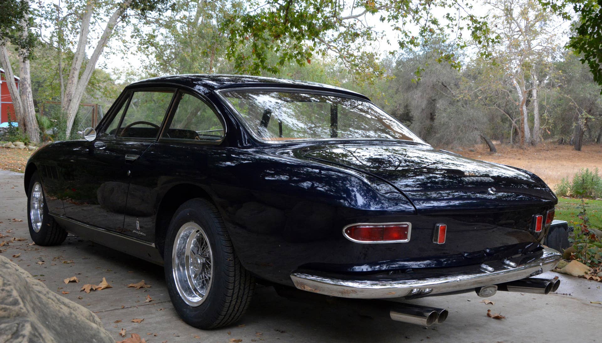 1965 Ferrari 330 GT Shark Nose auction rear 3/4