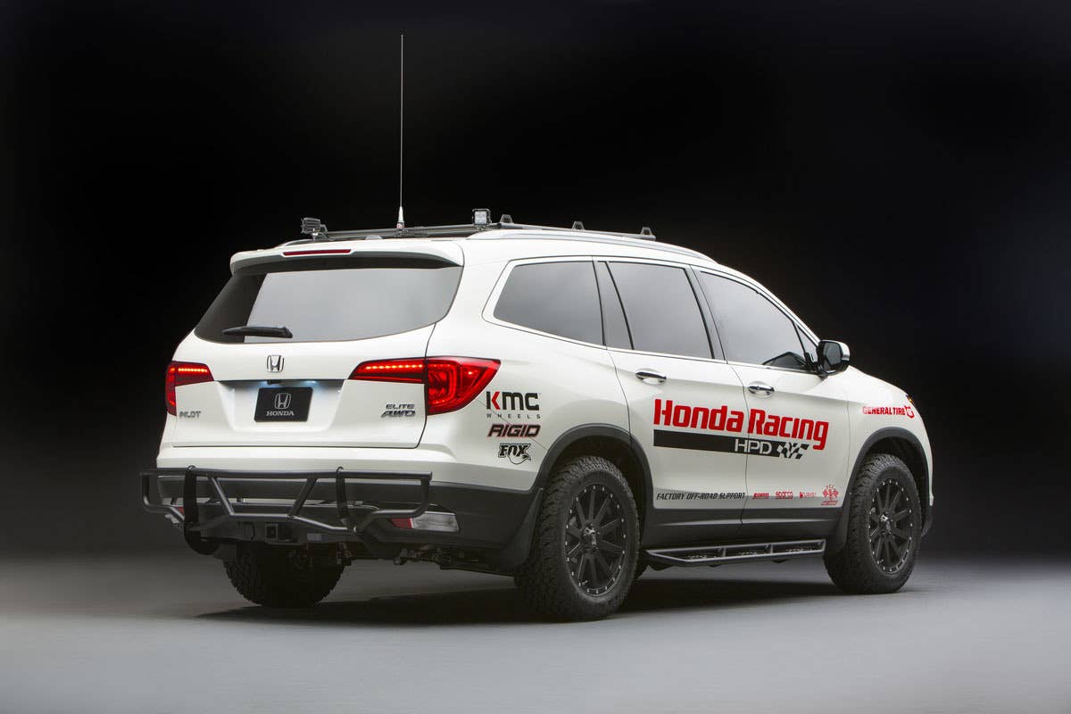 honda pilot baja chase vehicle rear three quarters