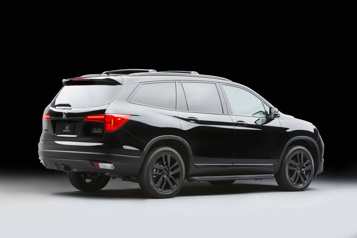 2016 honda pilot elite concept black edition rear side