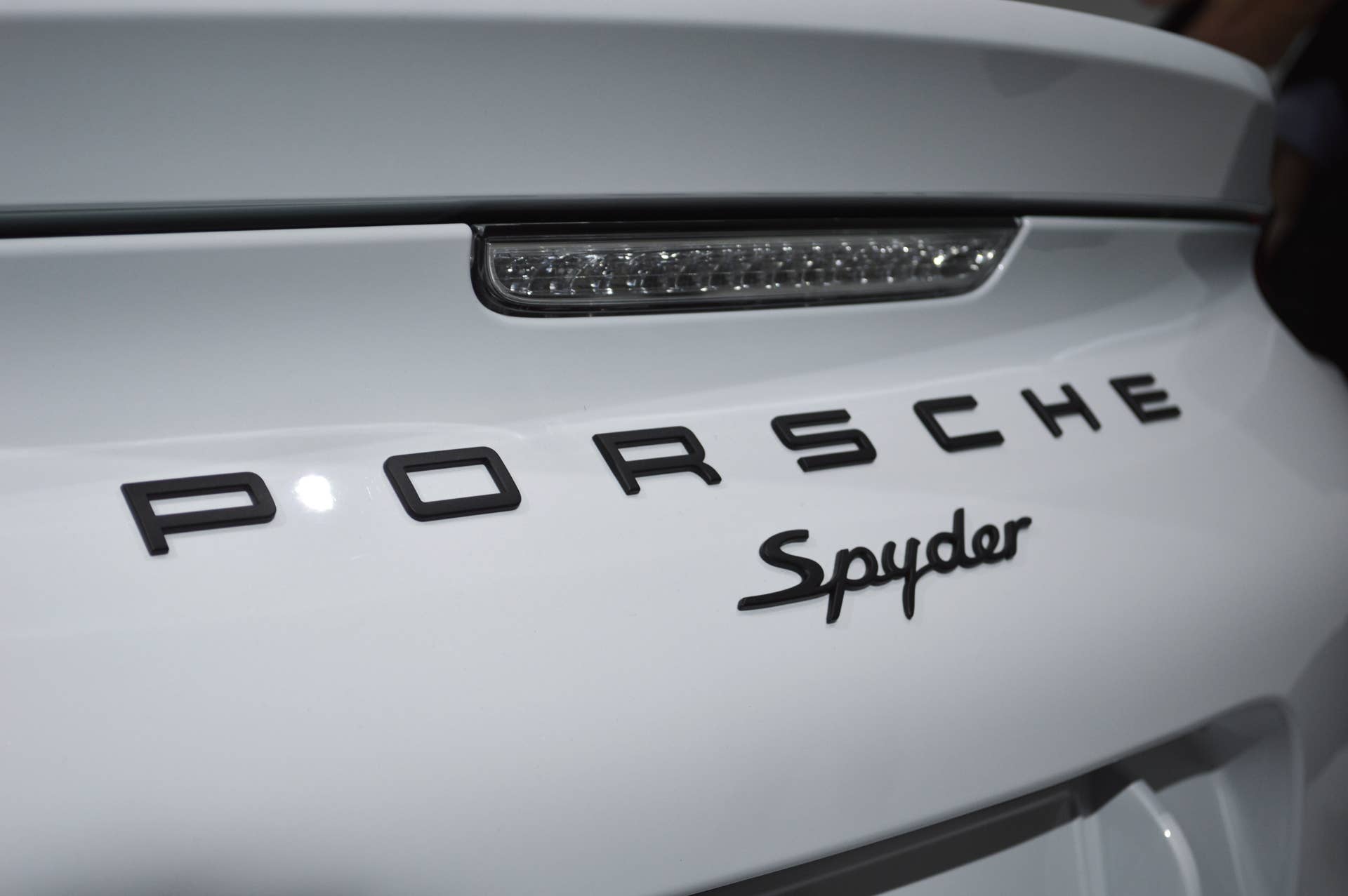 2016 porsche boxster spyder white badge logo nameplate