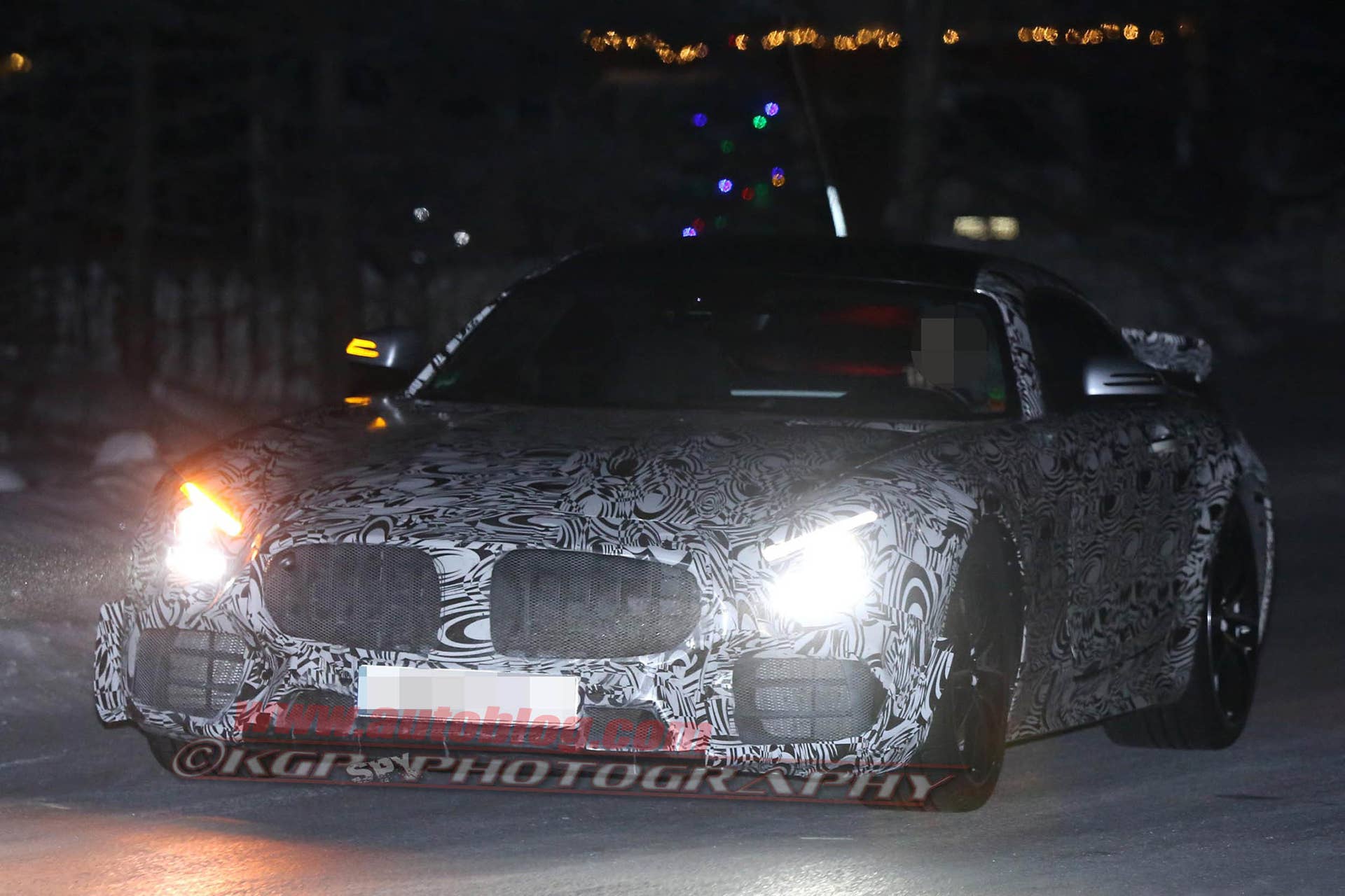 Mercedes-AMG GT R spied night front