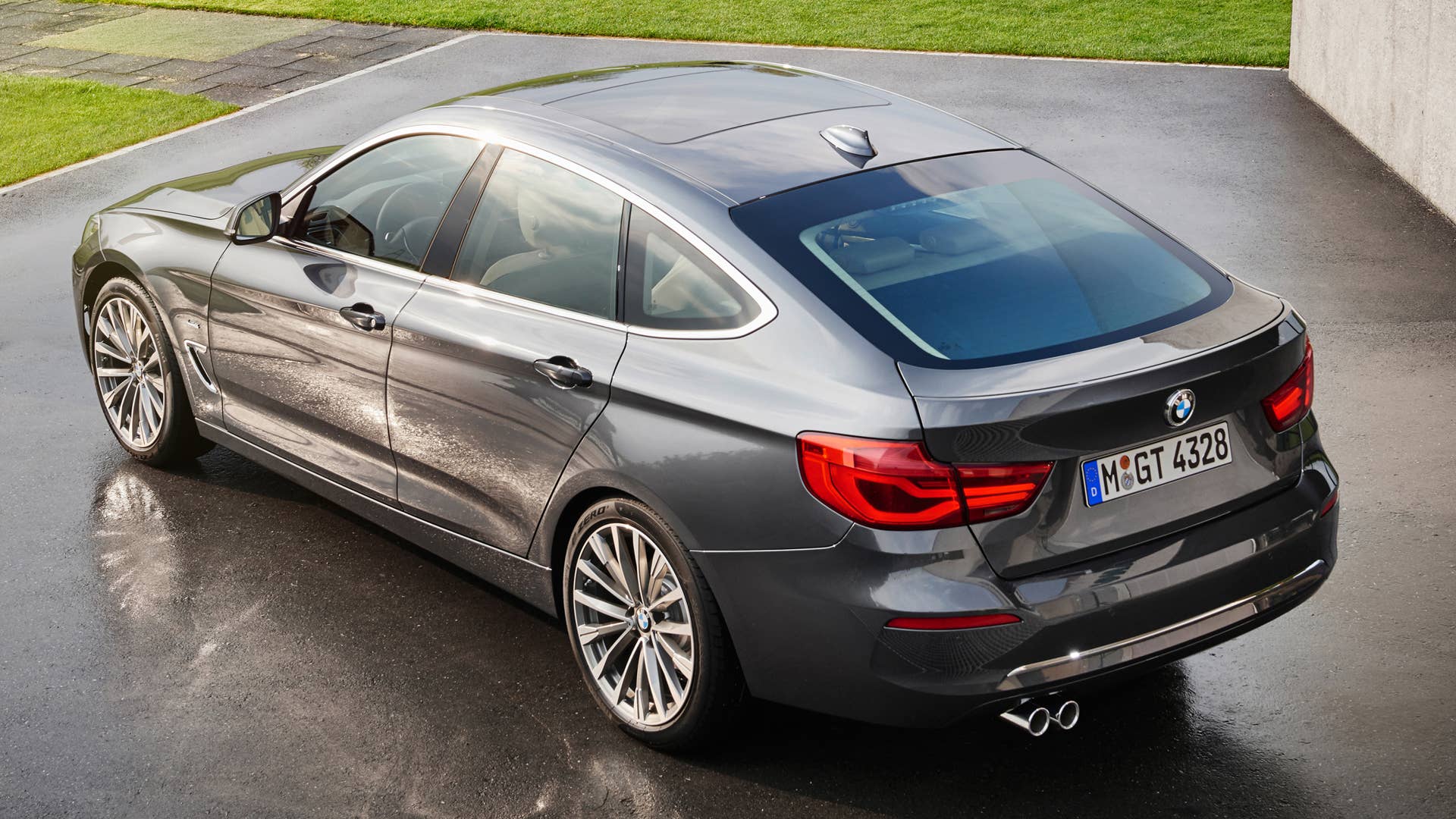 2017 BMW 3 Series Gran Turismo Luxury above rear