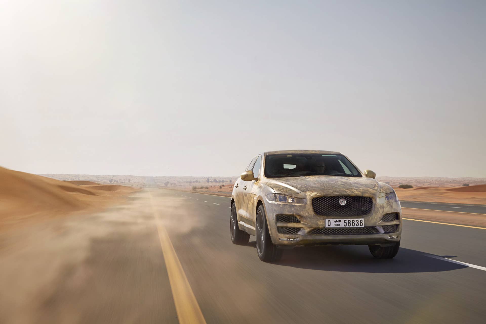 Jaguar F-Pace hot weather testing front 3/4