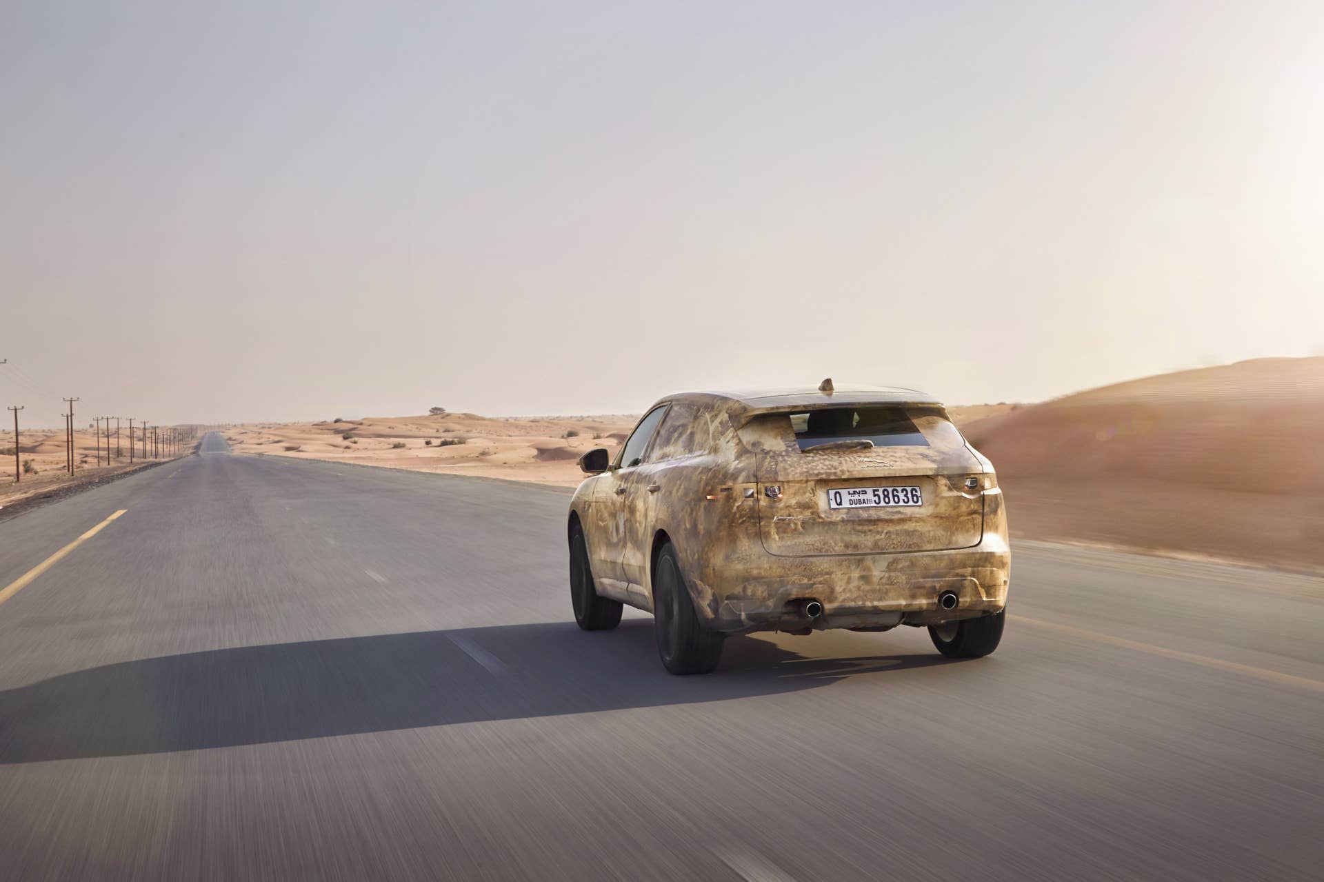 Jaguar F-Pace hot weather testing rear 3/4