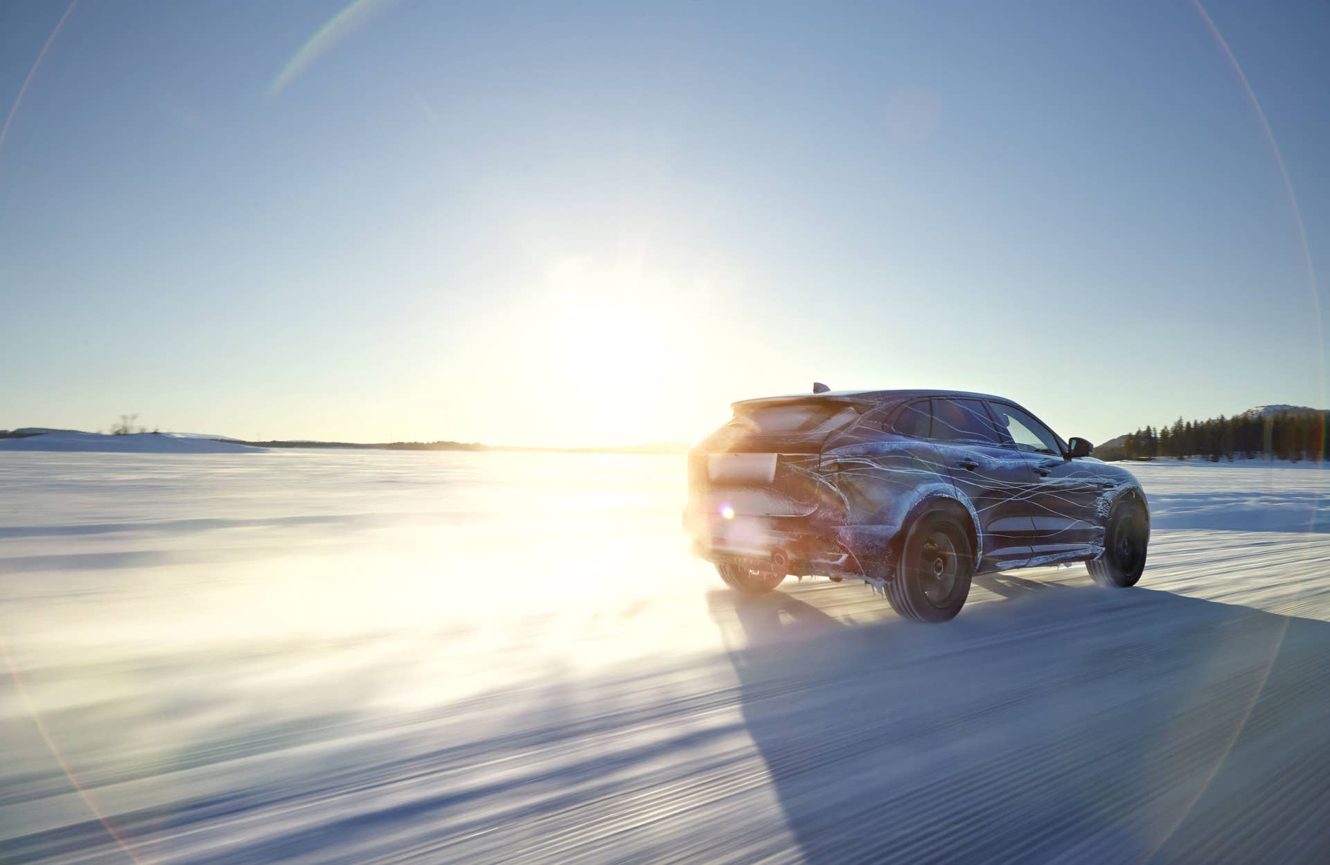 Jaguar F-Pace cold weather testing rear 3/4