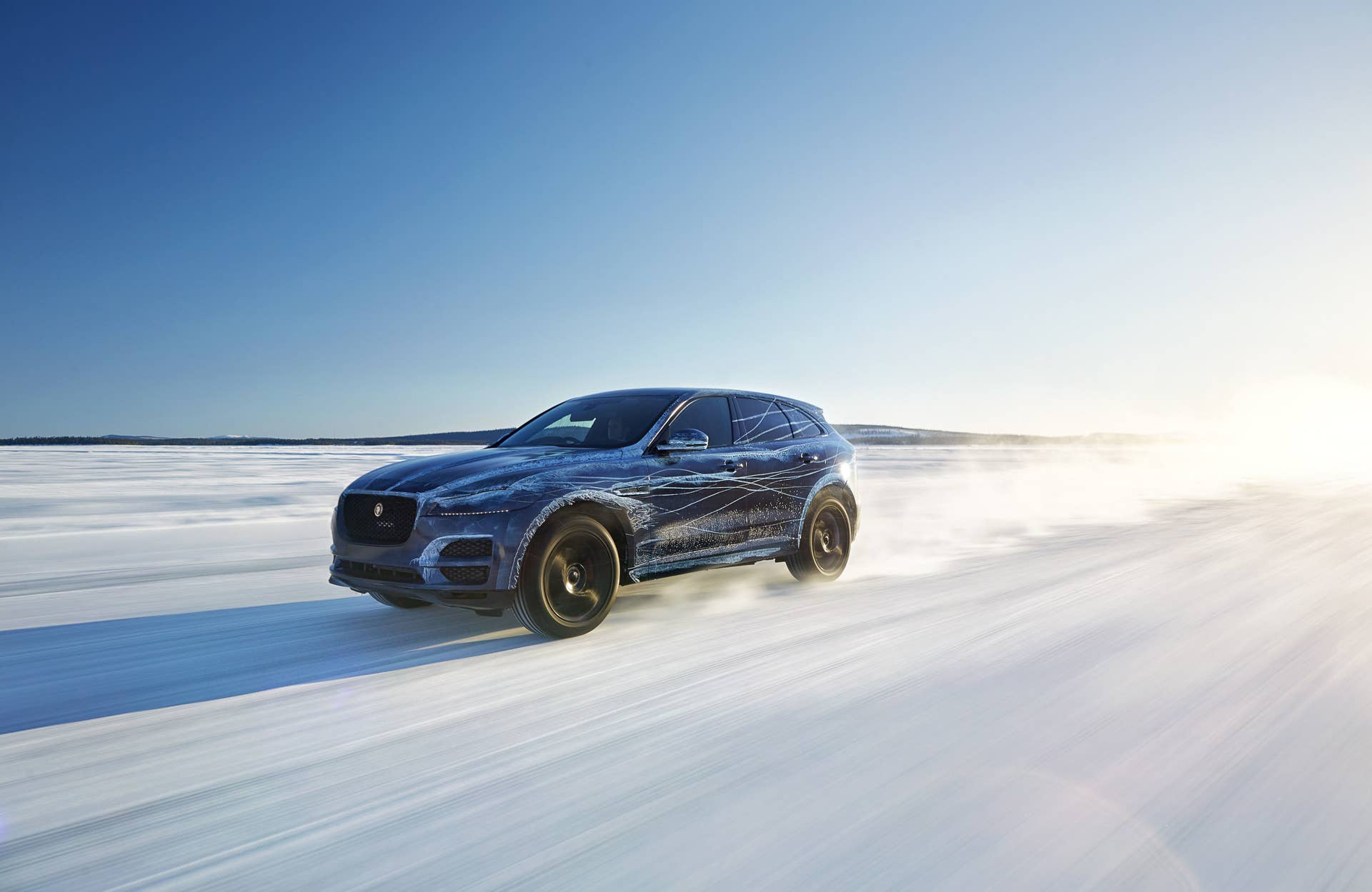 Jaguar F-Pace cold weather testing front 3/4