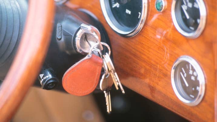 Car keys in ignition