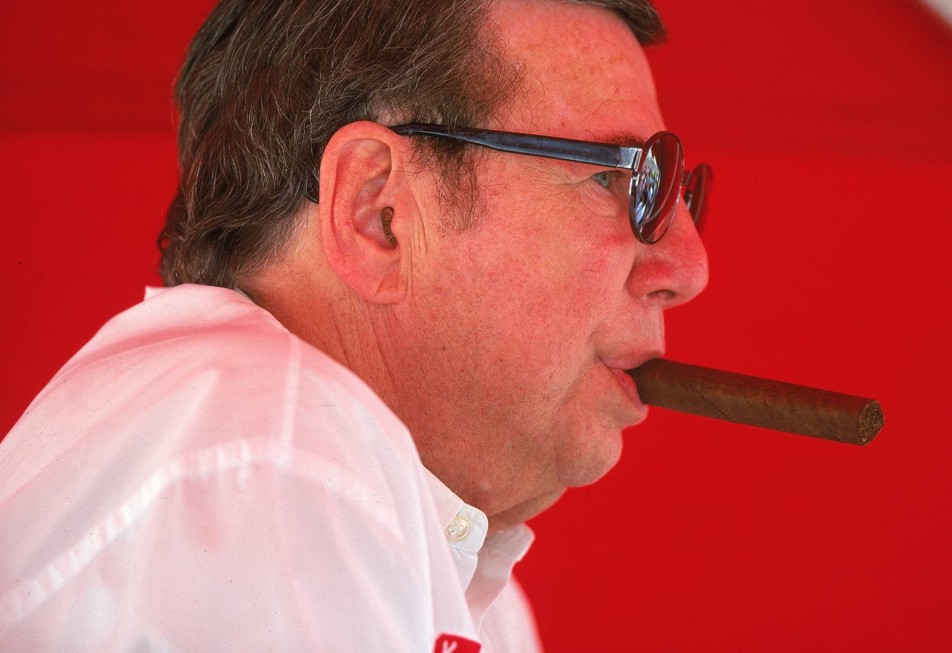 30 Jul 2000: Carl Haas of Newman/Haas Racing is looking on during the Target Grand Prix, part of the 2000 CART FedEx Championship Series at the Chicago Motor Speedway in Chicago, Illinois.Mandatory Credit: Robert Laberge /Allsport
