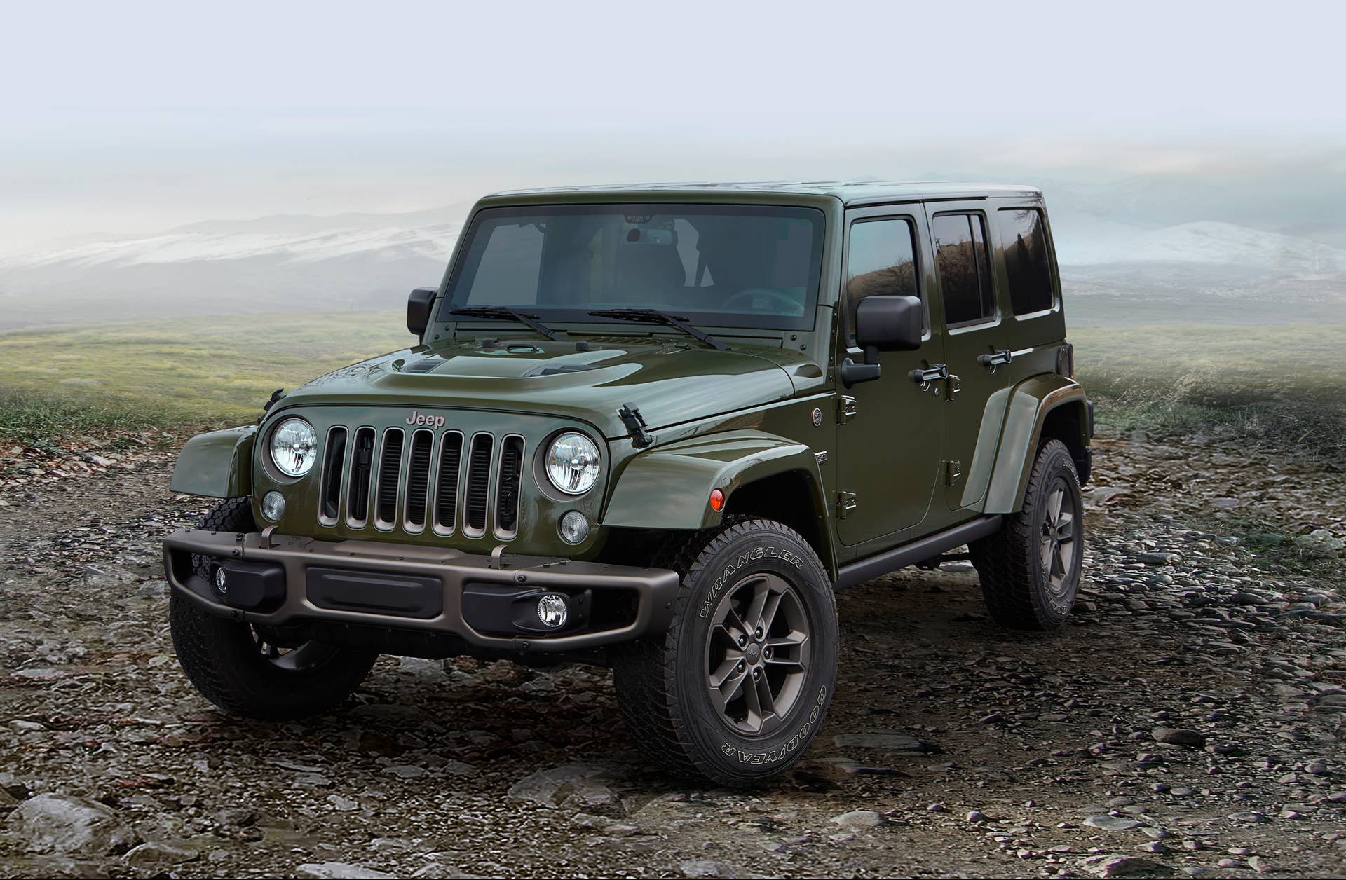 2016 Jeep Wrangler Unlimited 75th Anniversary Edition front 3/4