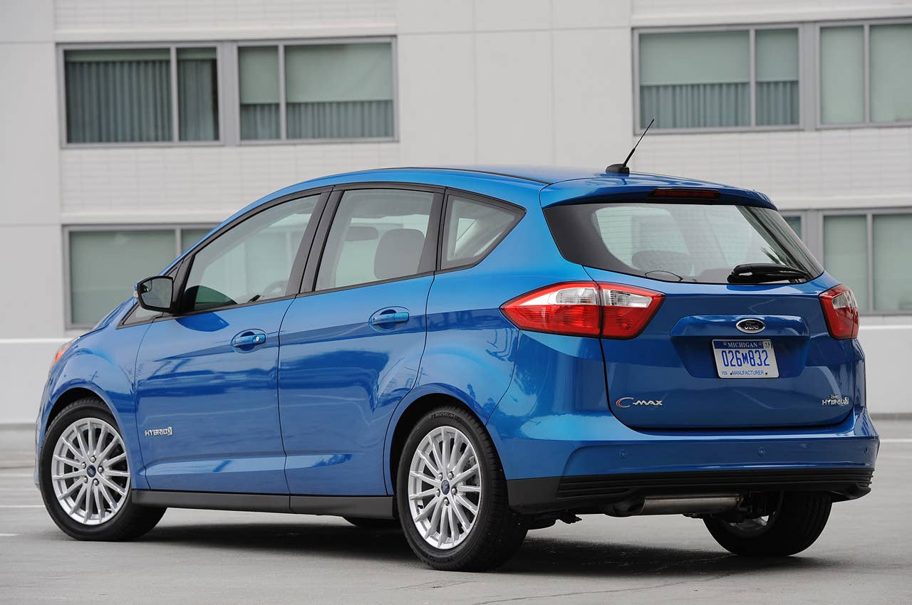 2013 Ford C-Max Hybrid rear 3/4 view