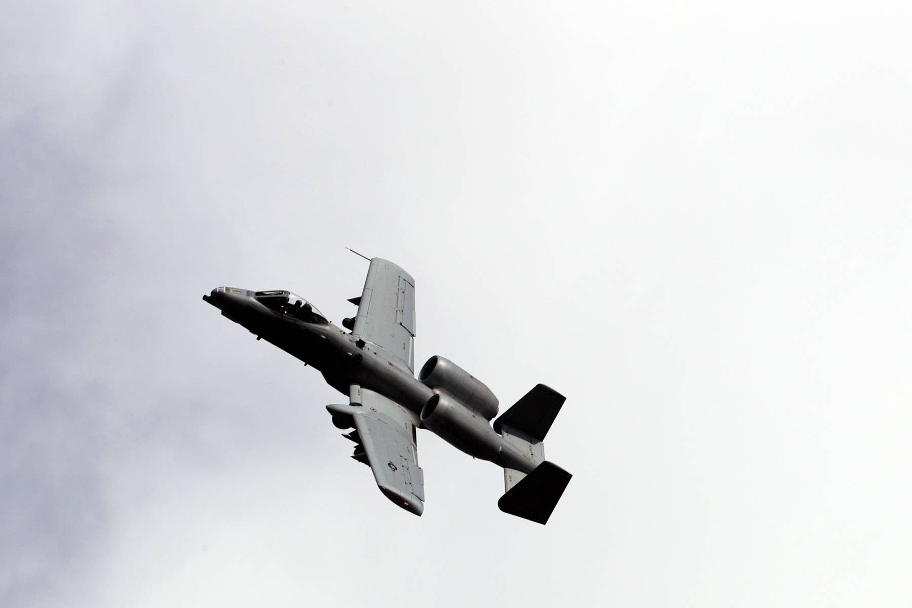 An A-10 Thunderbolt II, flown by the 107th Fighter Squadron, flies over the Barry M. Goldwater Air Force Range, west of Tucson, Ariz., on a training mission Feb. 2, 2015. The 107th and supporting elements from the 127th Wing, Michigan Air National Guard are on a two-week training exercise at nearby Davis-Monthan Air Force Base, Ariz. (U.S. Air National Guard photo by Tech. Sgt. Dan Heaton)