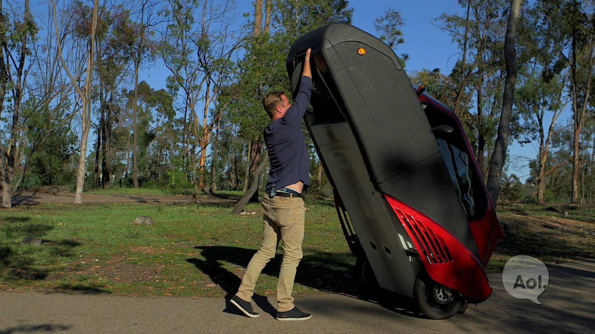 Name a car that can drive into a body or body of water without causing much harm? No, this isn't an automotive riddle. It's the vision of Doug Ballard and his Spira foam car. This 3-wheeled electric vehicle is designed with pedestrian safety in mind, but an unintended benefit of Spira's foam construction is that the car can actually float on water. We chat with Doug and take the all-electric Spira foam car for a spin.