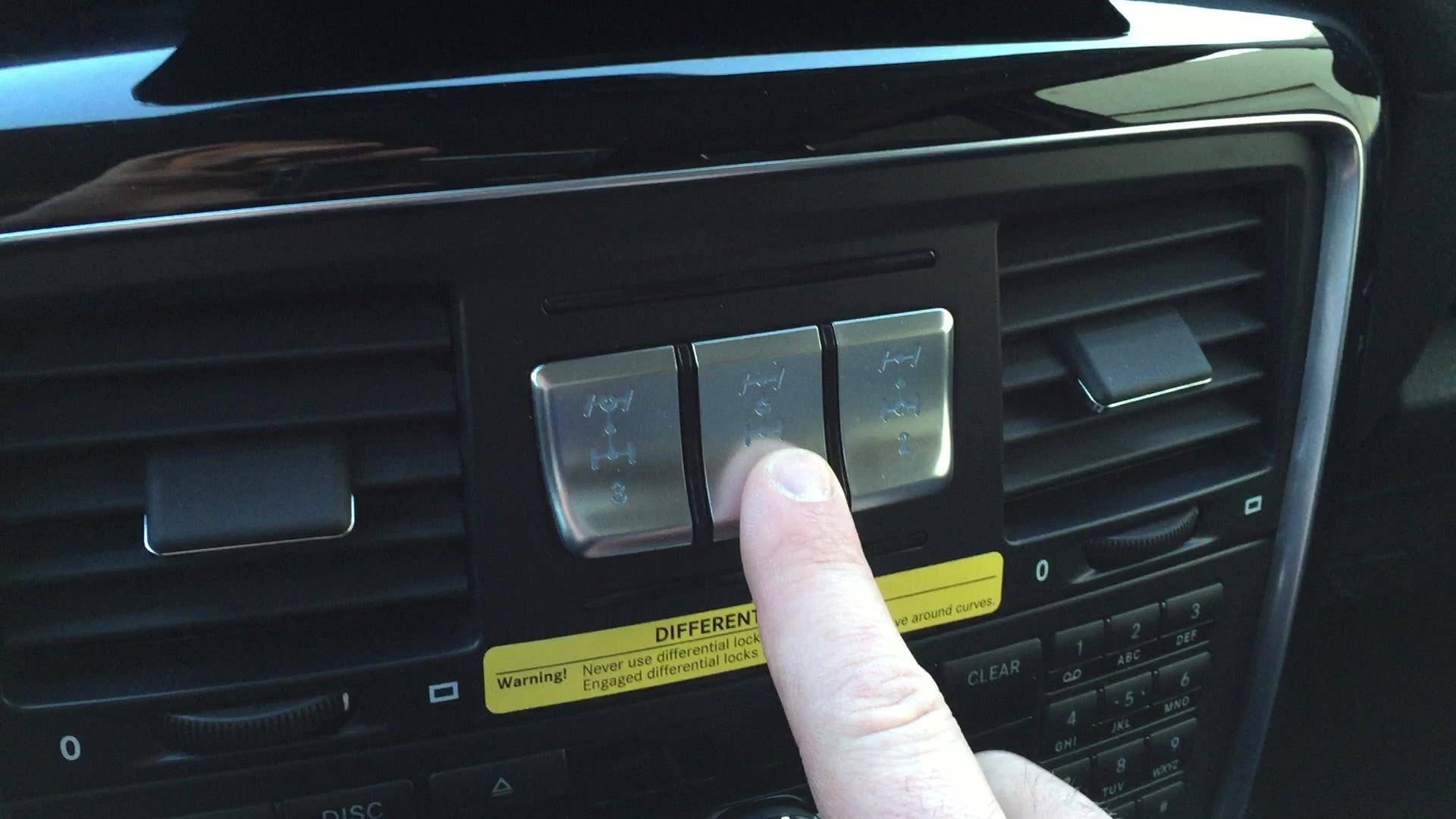 A quick tutorial on how to activate the low range and differential locks on the 2015 Mercedes-Benz G550.