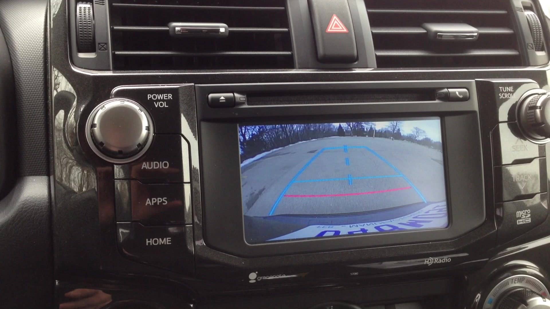 Greg Migliore illustrates the backup camera in the 2015 Toyota 4Runner TRD Pro.