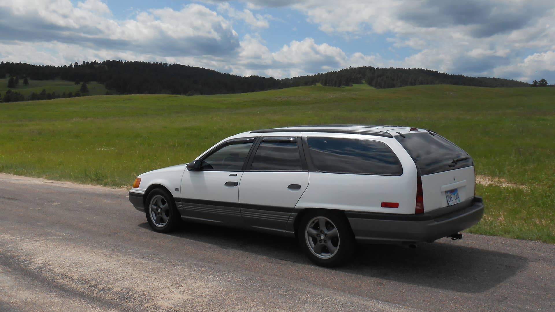 1987 Mercury Sable SHO wagon rear overhead view