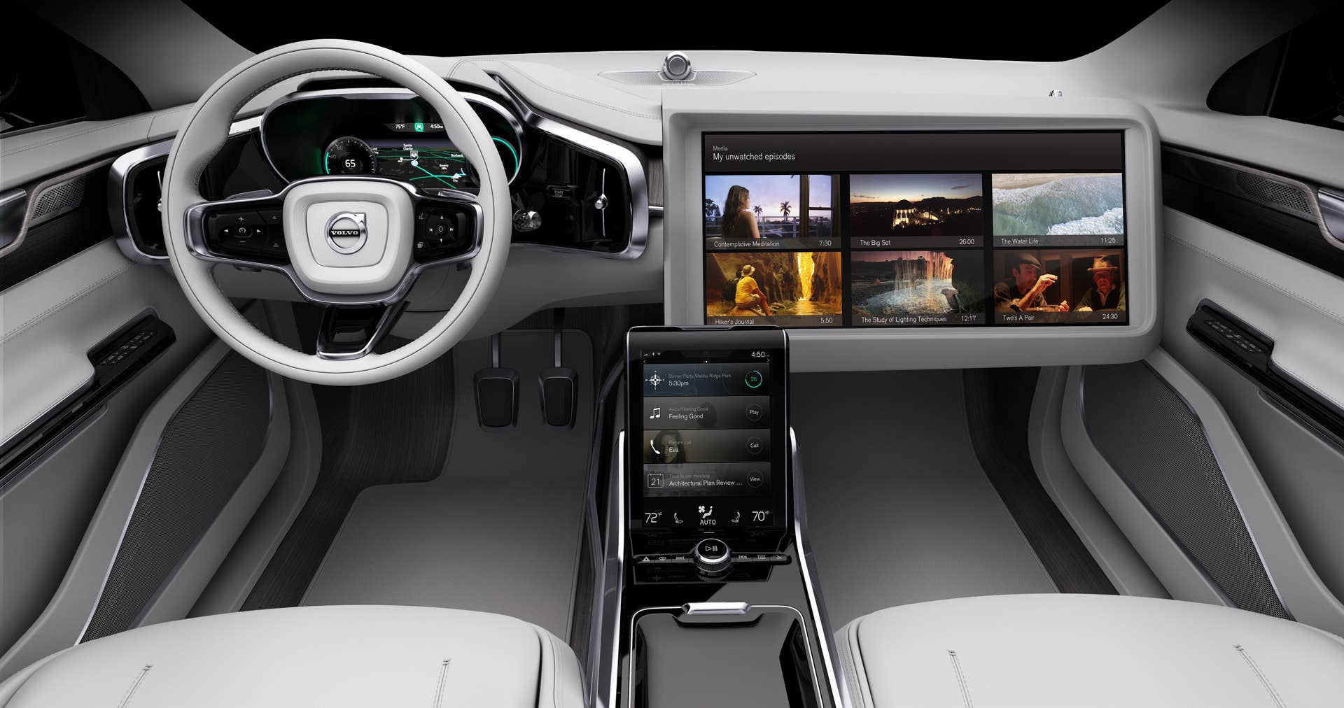 volvo concept 26 displays tv screens