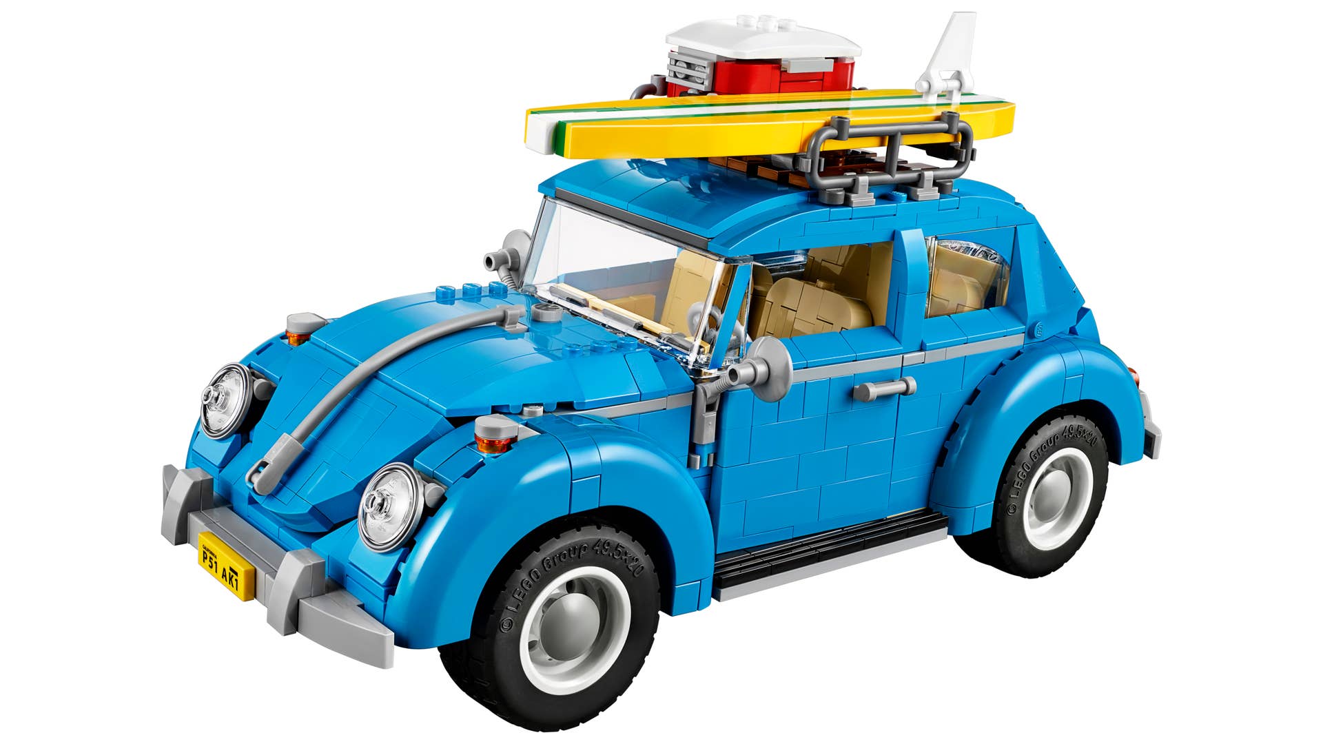 LEGO Volkswagen Beetle with surfboard