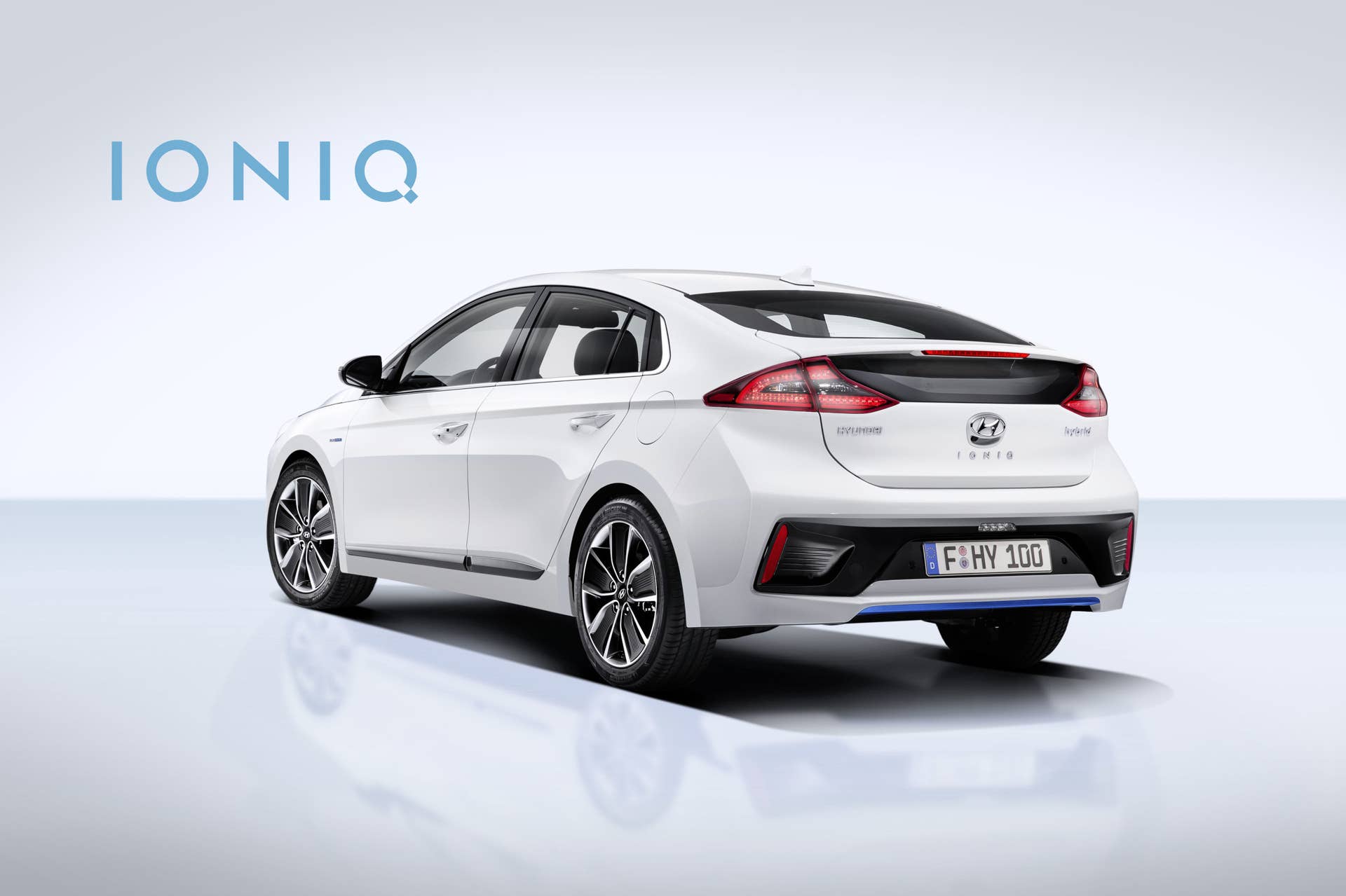 Hyundai Ioniq studio rear 3/4