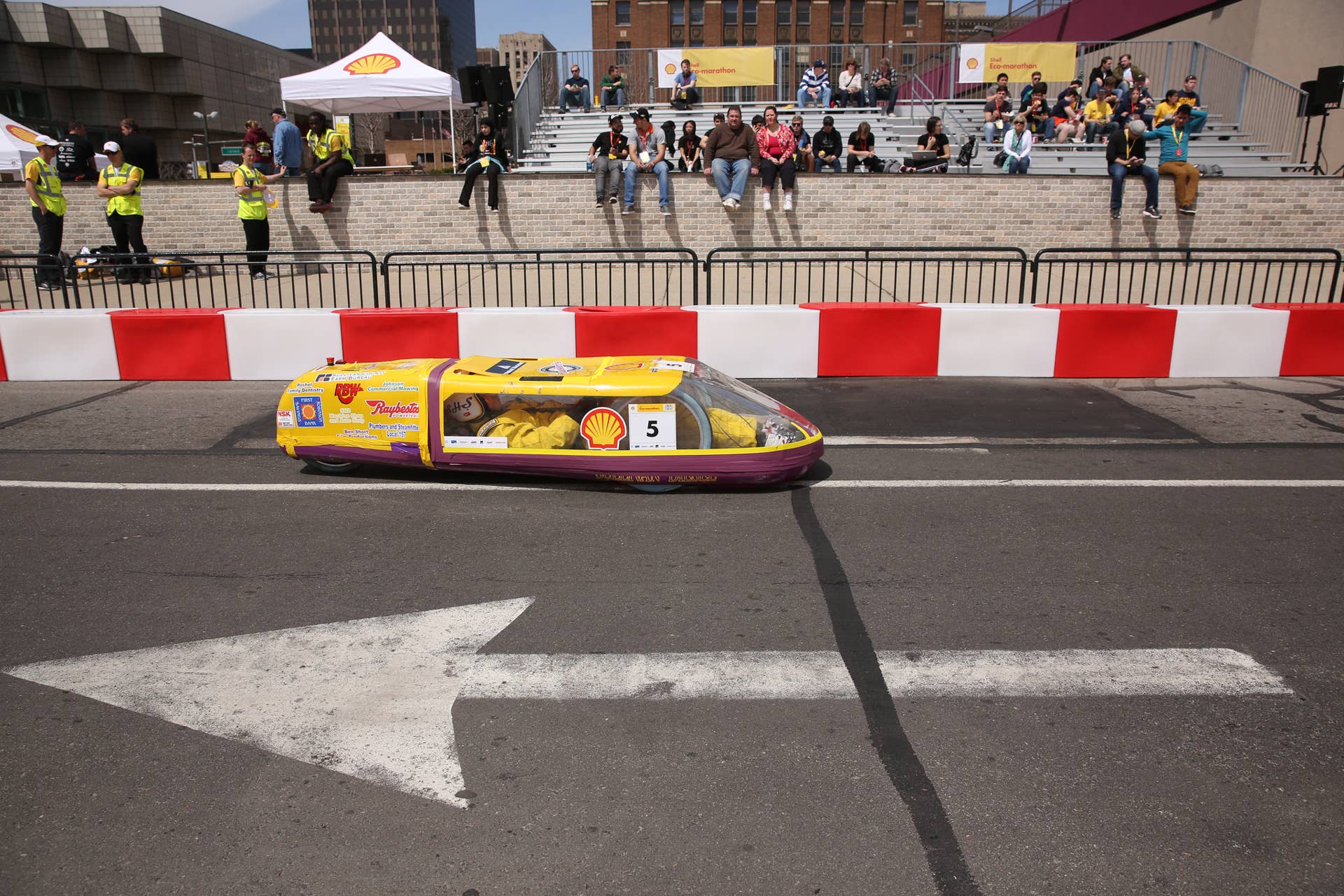 Black Diesel high-mpg vehicle at the 2015 Shell Eco-Marathon