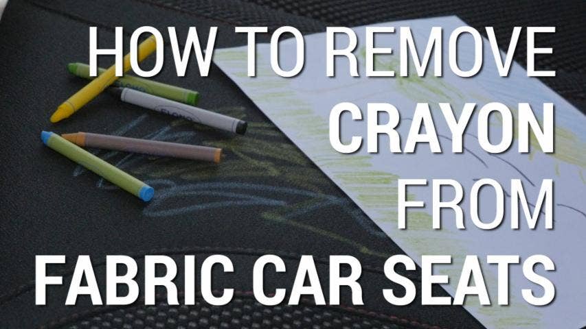 How To Remove Crayon Marks From Fabric Car Seats | Car Hacks