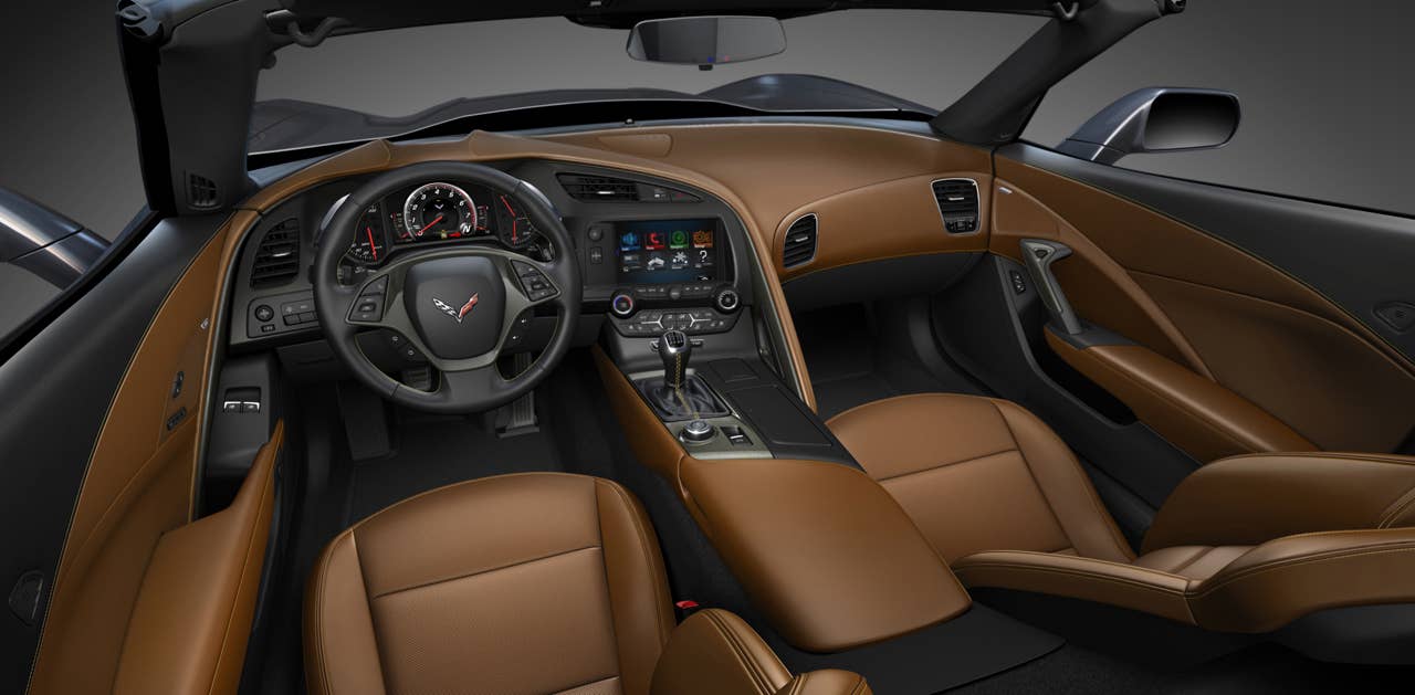 The all-new 2014 Chevrolet Corvette Stingray interior blends fine materials and craftsmanship with advanced technologies to deliver a more connected and more engaging driving experience.