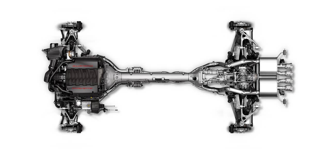 The all-new 2014 Corvette Stingray is powered by theall-new LT1 6.2L Small Block V-8 engine mated to either a six-speed paddle-shift automatic transmission or an industry-exclusive seven-speed manual with Active Rev Matching.