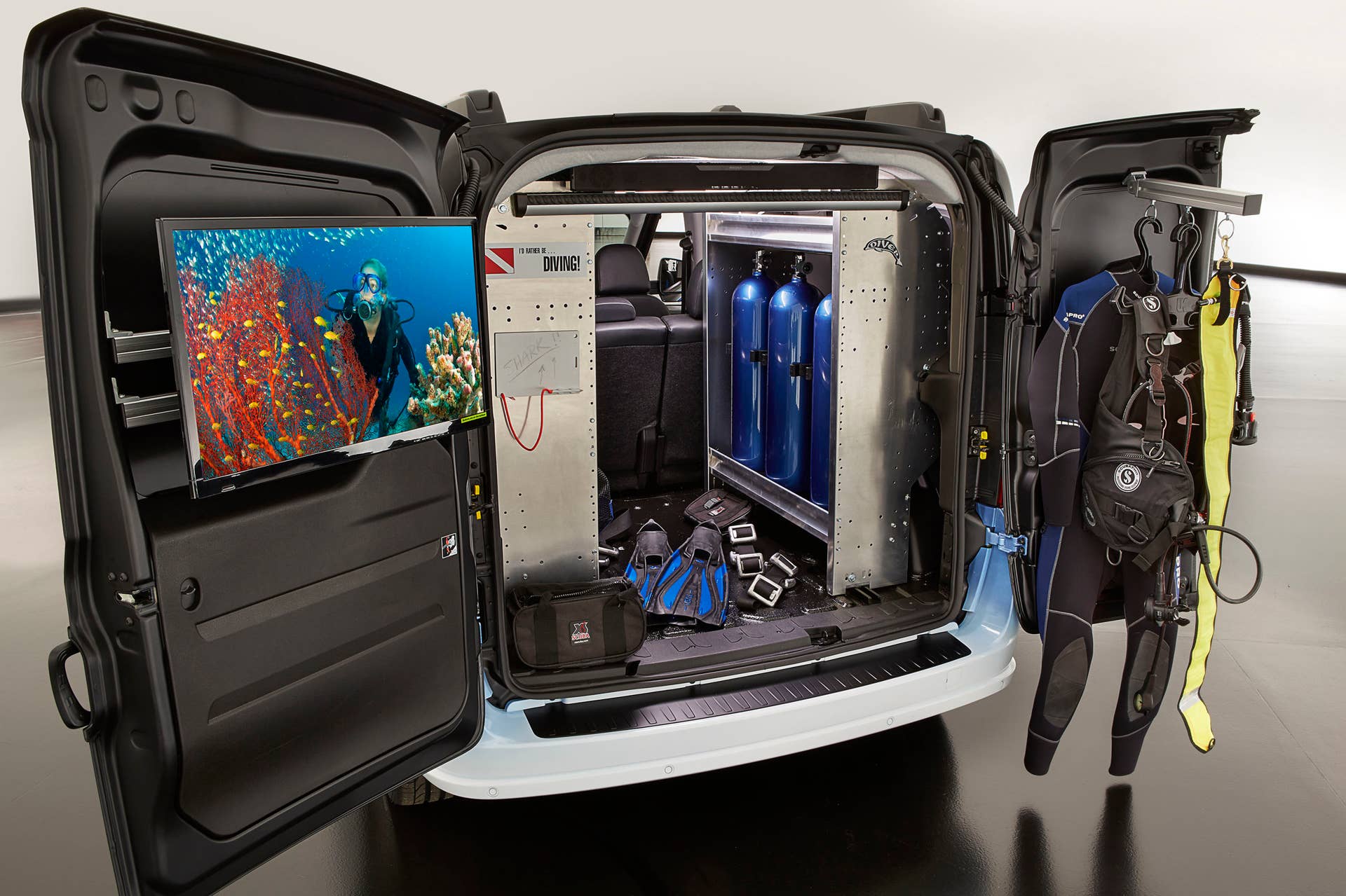 ram promaster city divemaster rear interior