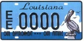 State of louisiana environmental license plate
