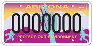 State of az environmental license plate