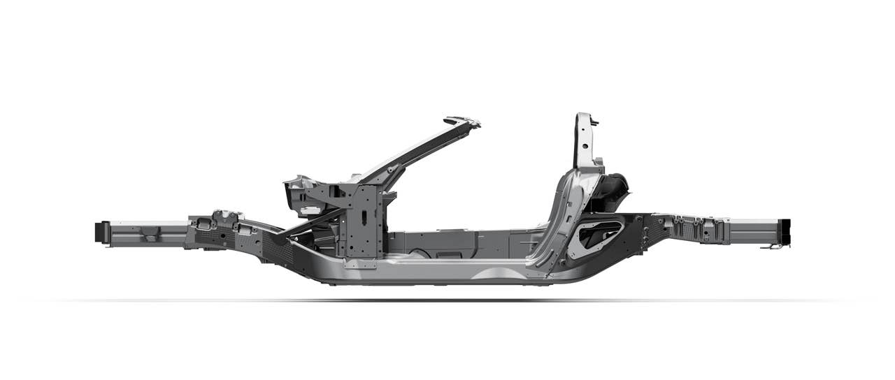 The technologically advanced foundation of the all-new Chevrolet Corvette Stingray is an all-new aluminum frame structure that is 57 percent stiffer and 99 pounds (45 kg) lighter. The greater torsional rigidity reduces unwanted noise and improves ride and handling.