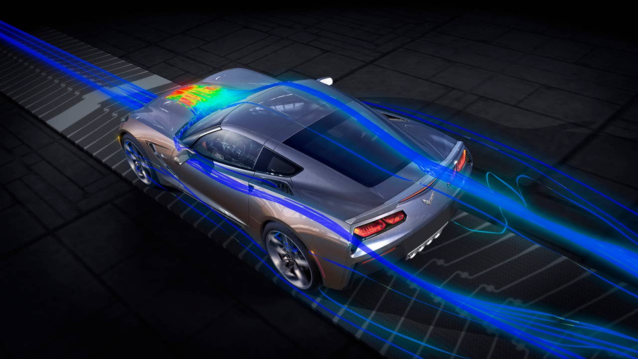 The all-new 2014 Chevrolet Corvette StingrayÂťs provocative exterior styling is as functional as it is elegant; every line, vent, inlet and surface has been optimized to enhance the car's overall performance.