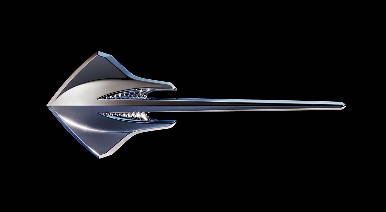 The all-new 2014 Corvette once again wears the Stingray name and badge. The name was first used on the concept race car that influenced the production '63 Corvette Sting Ray.