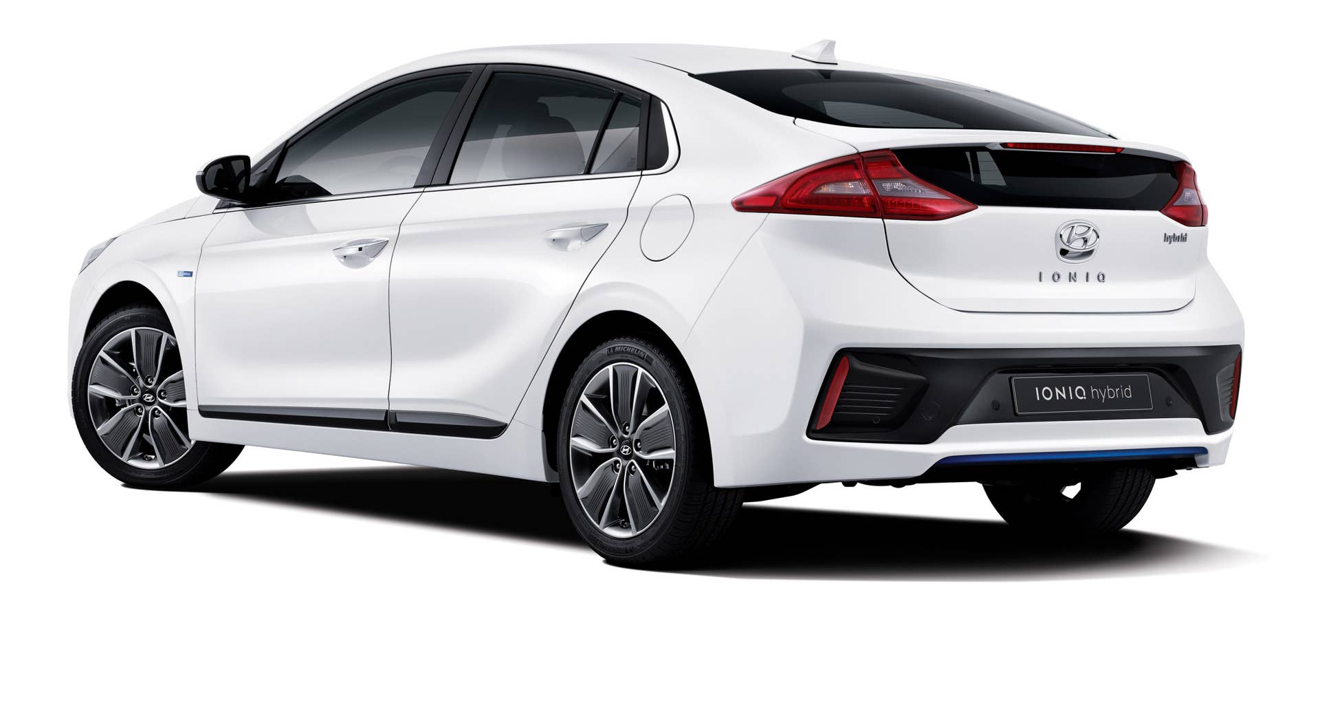 Hyundai Ioniq rear 3/4 studio