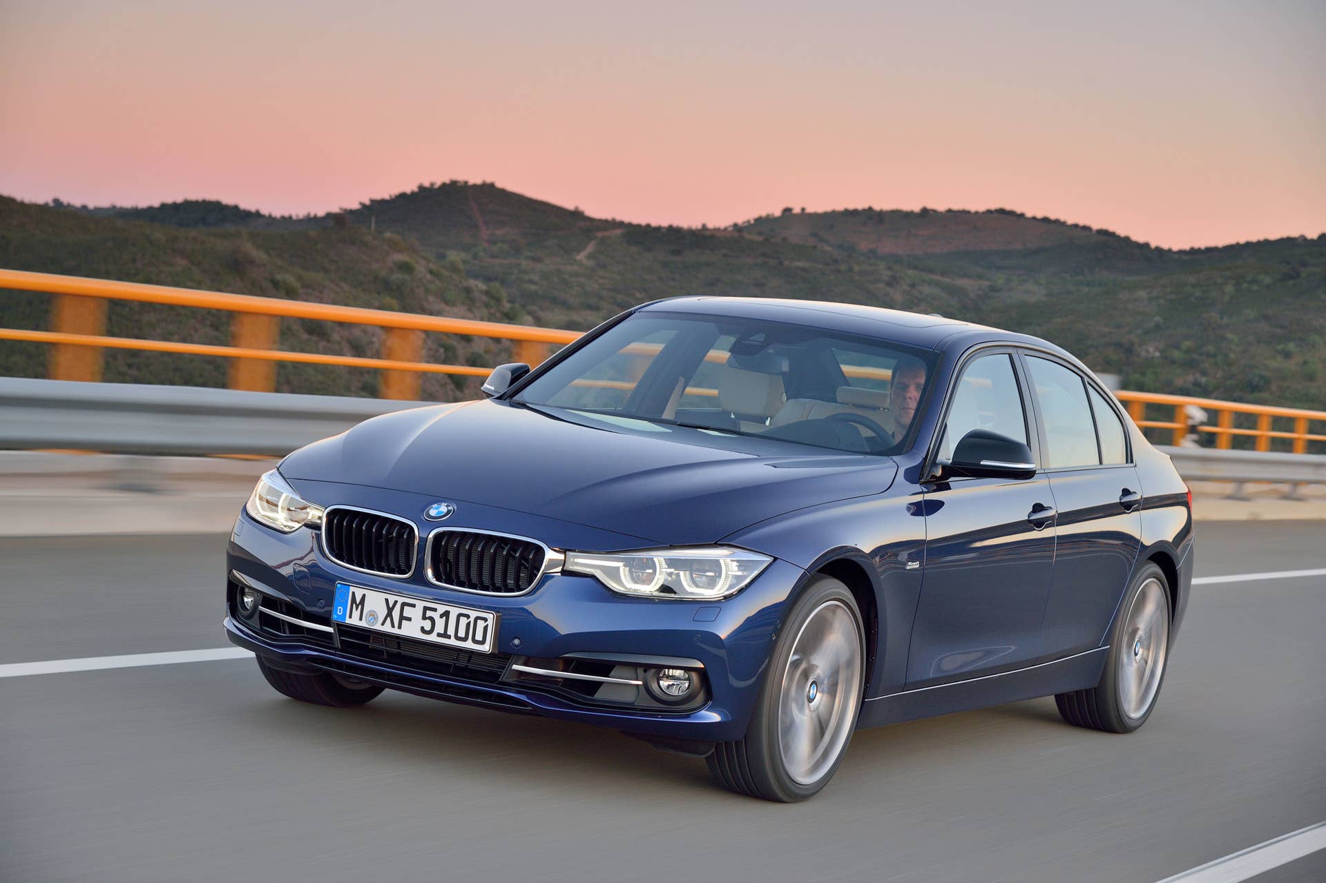 blue 2016 bmw 3 series refresh front