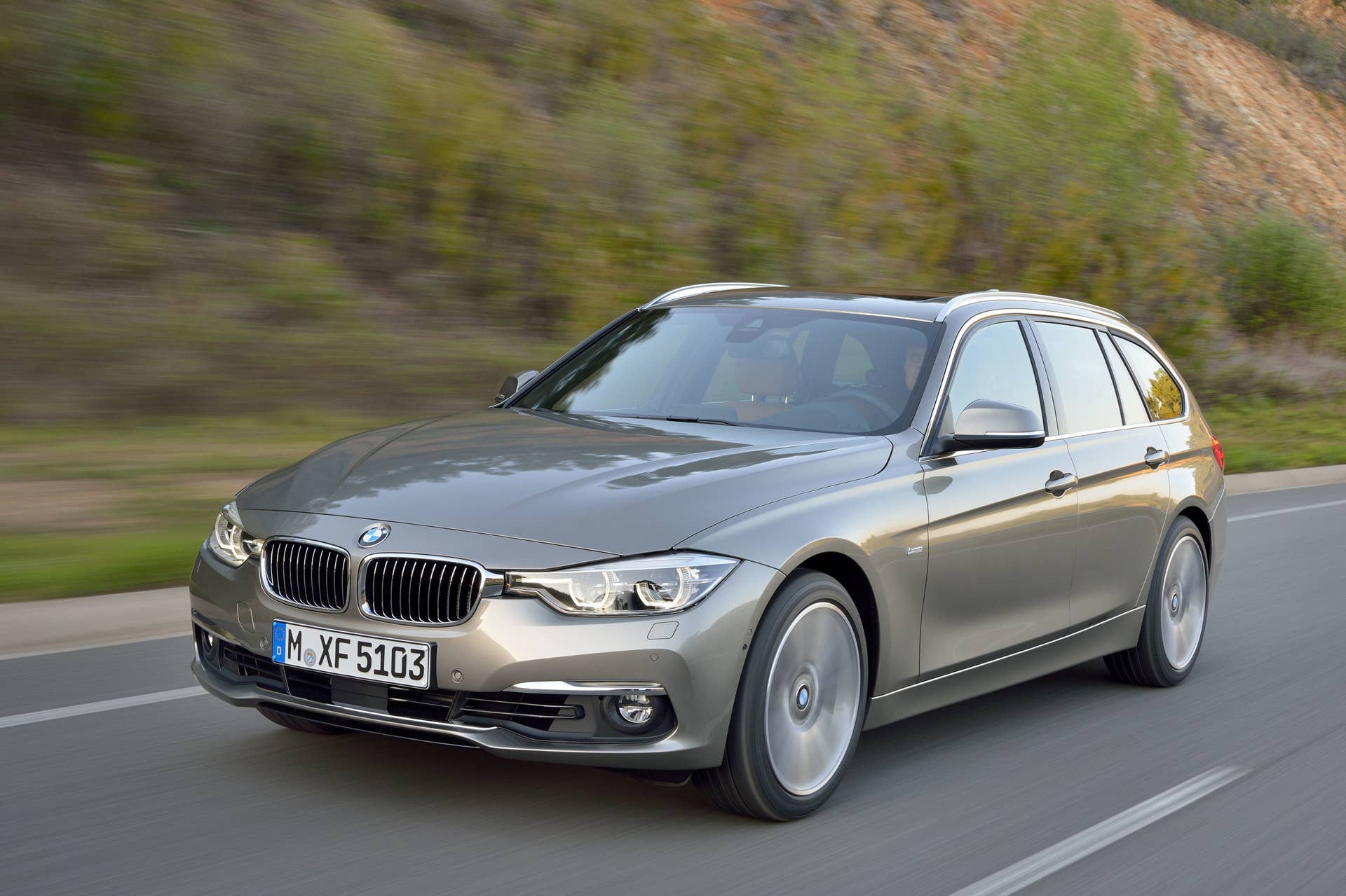 beige 2016 bmw 3 series wagon refresh front