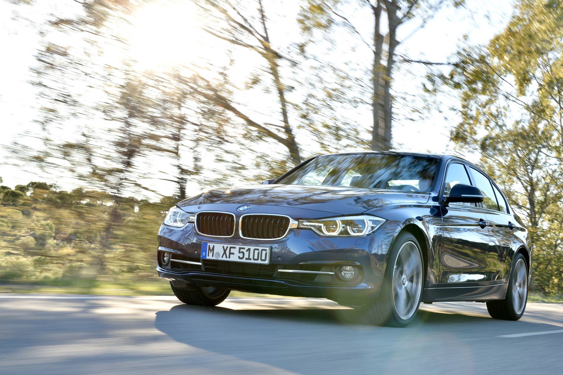 blue 2016 bmw 3 series refresh led headlights