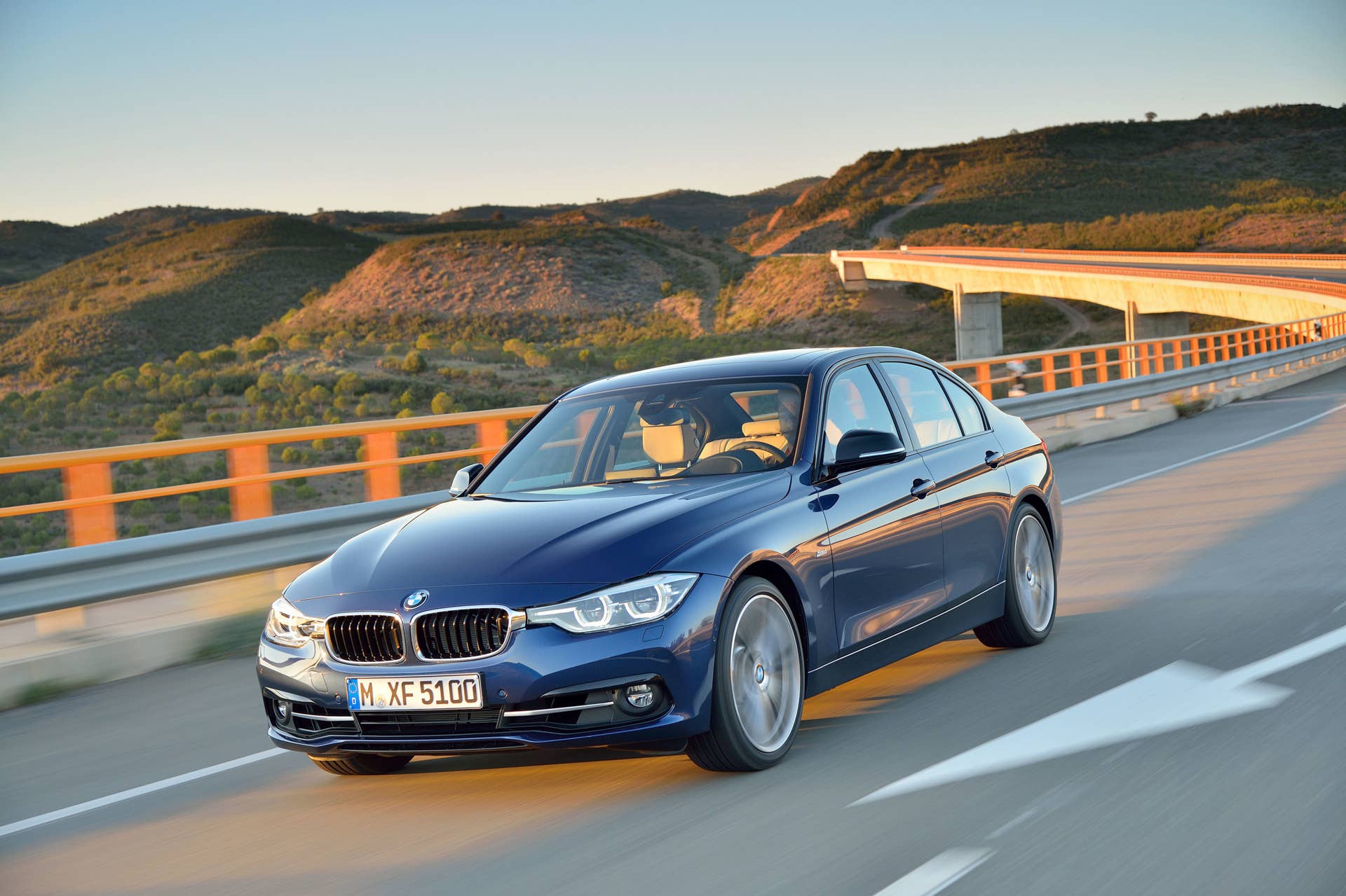 blue 2016 bmw 3 series refresh new headlights